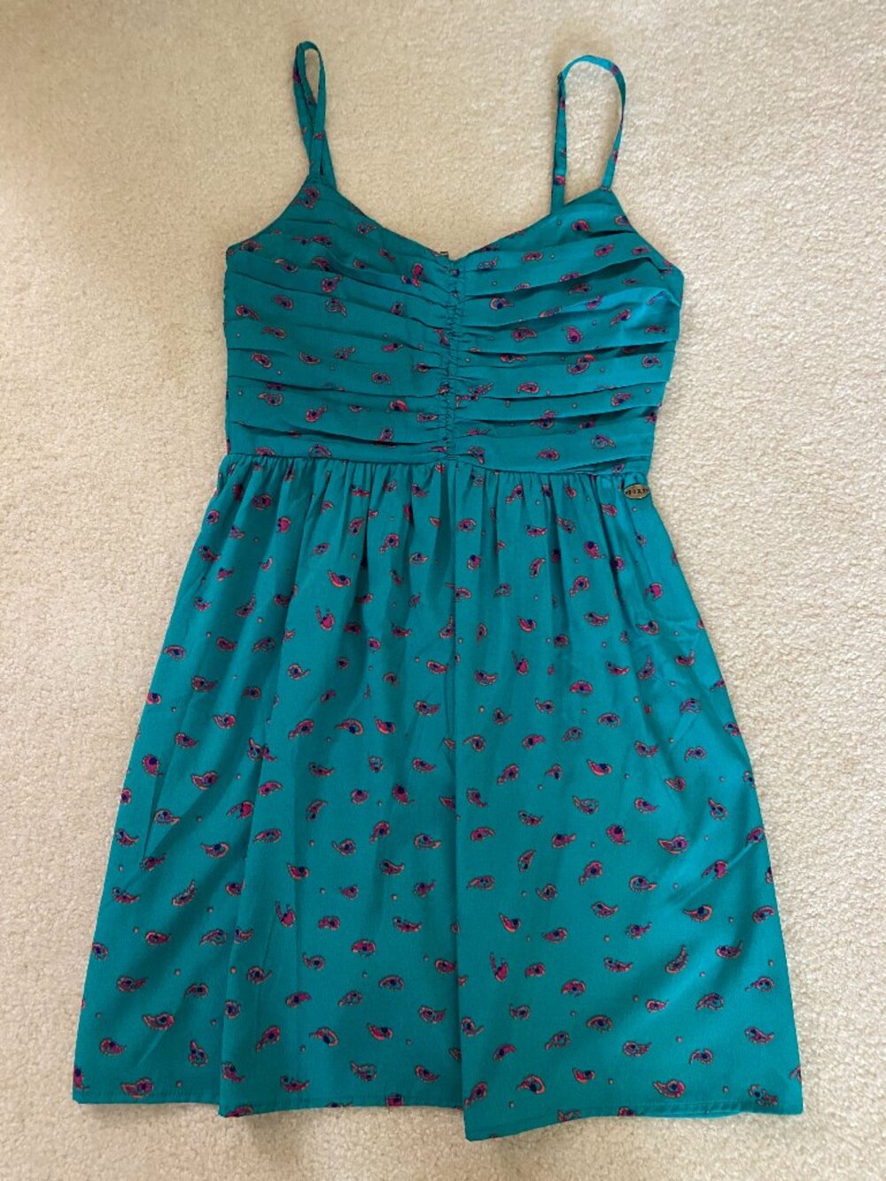Roxy women's sundress size x-small.  emerald green.